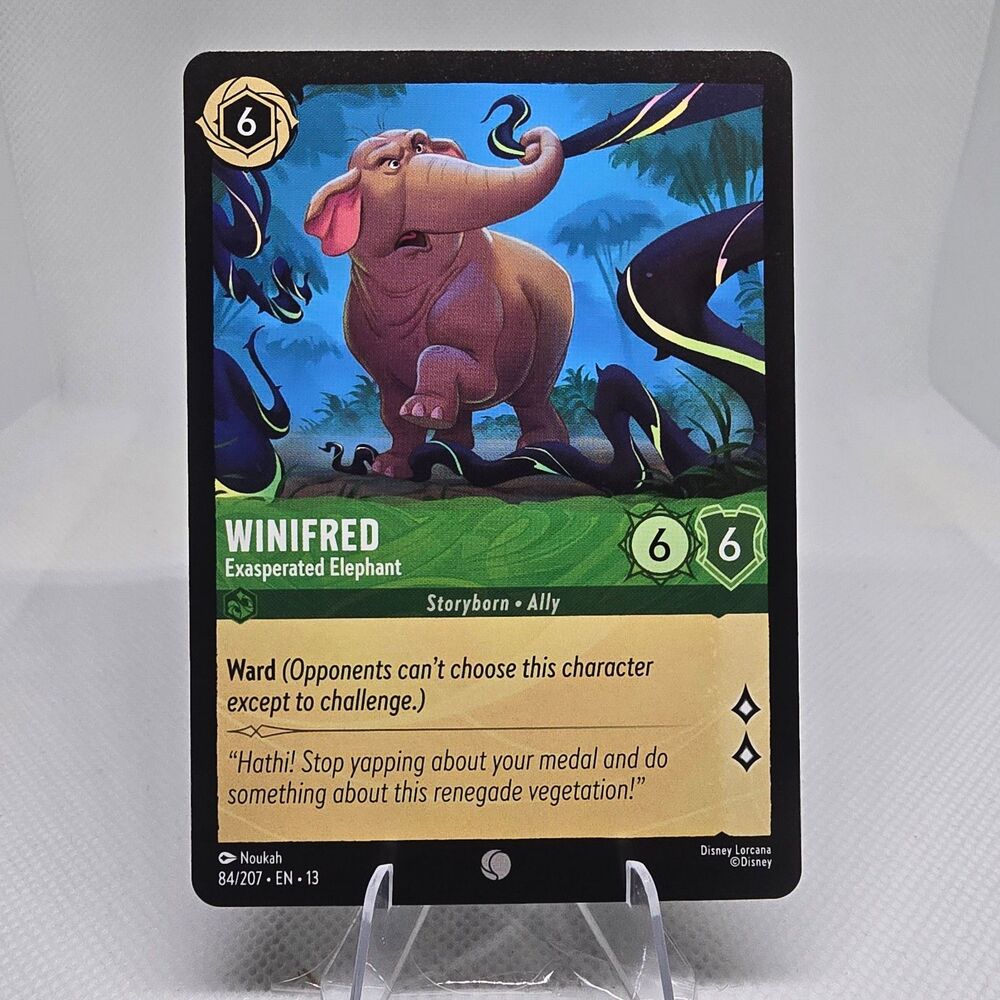 Disney Lorcana Winifred Exasperated Elephant 84 Attack of the Vine